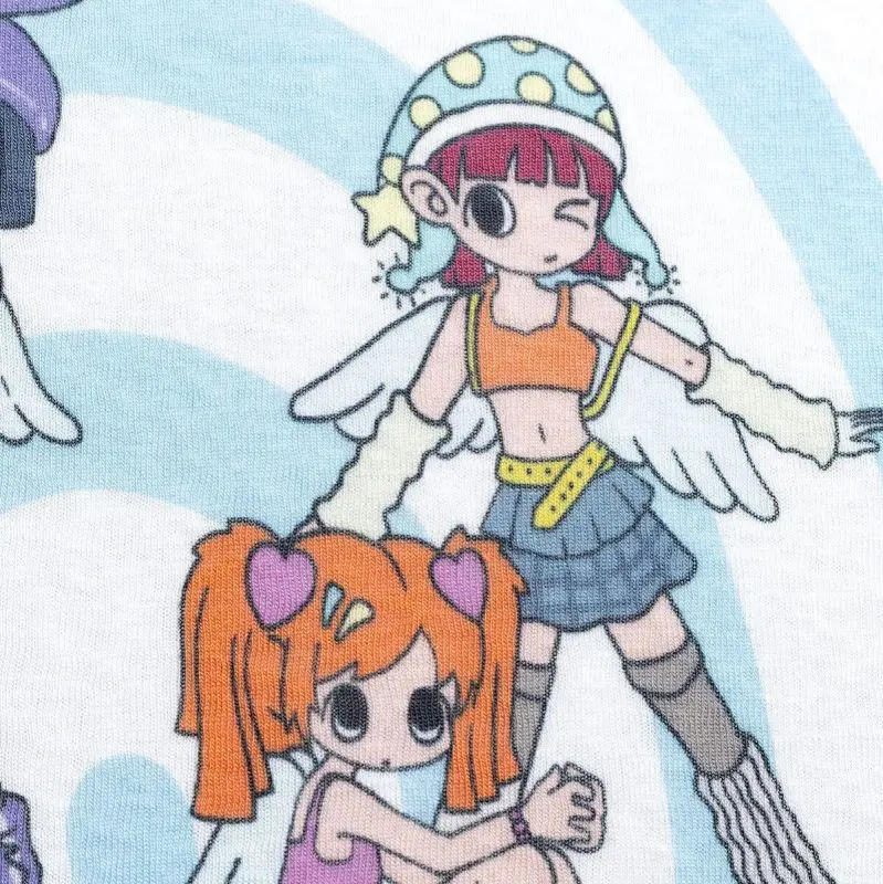 Cseta cómoda de aodón de manga larga con diseño de personaje de dibujos animados, informal, con estampado de s d...