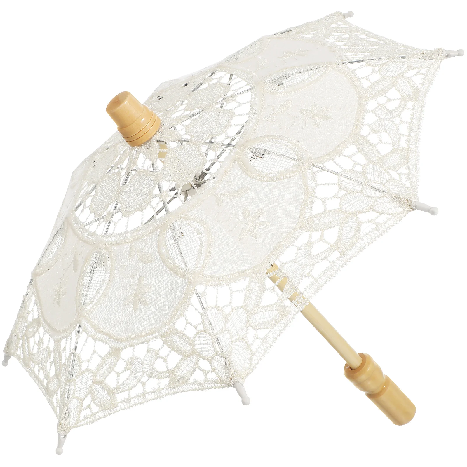 Lace Parasol Cotton Umbrella Red Veil Costume Photography Prop The Banner Umbrellas for Rain