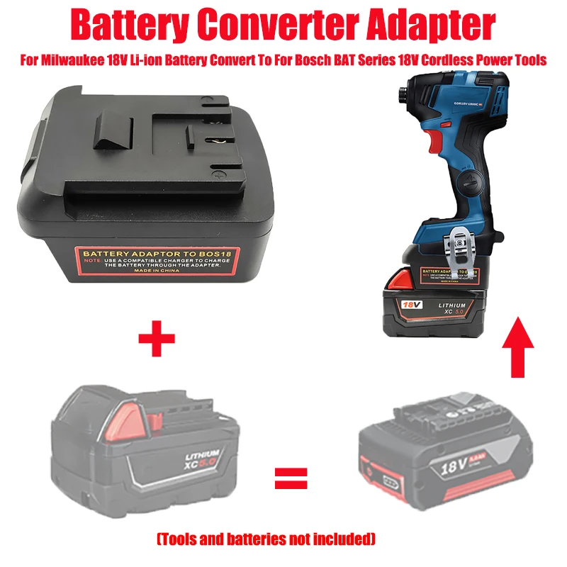 

For Bosch 18V Tools Battery Adapter Converter for Milwaukee 18V Li-ion Batteries To for Bosch BAT Series 18V Battery Power Tools