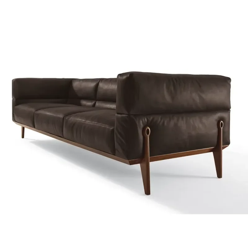 Cozy 3 Seater Fabric Sofa with Solid Wood Legs and Organic Texture for Rustic Cabin Living Room and Sunroom Sofa