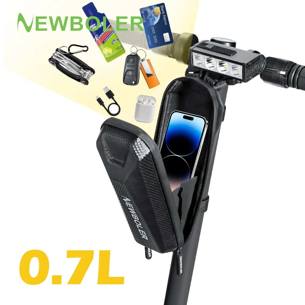 

NEWBOLER 0,7 л сумка для электрического скутера аксессуары сумка для электромобиля водонепроницаемая передняя сумка для скутера велосипедная сумка детали непромокаемая