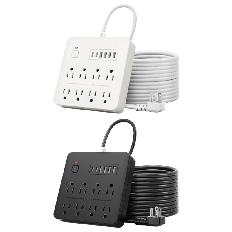 96BA Moderne Steckdose mit 8 Standardsteckdosen, 6 USB- und Schaltkreis-Sicherheitssystem-Steckdosen – Detail 1