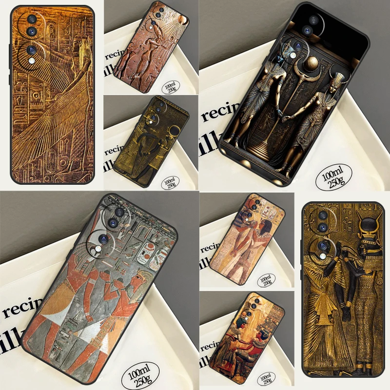 Egypt Pharaoh Mural Case For Huawei P30 Lite P40 P20 Nova 9 5T P Smart Honor Magic 5 Pro 70 50 X7 X8 X9a Cover