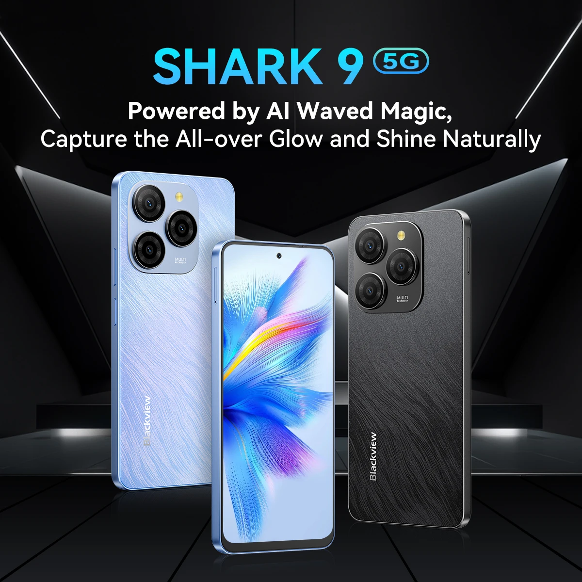 هاتف Blackview SHARK 9 5G الذكي Unisoc T820، 8 جيجابايت + 256 جيجابايت، شاشة 6.67 بوصة HD + 90 هرتز NFC 50 ميجابكسل AI كاميرا رئيسية أندرويد 14 هاتف محمول