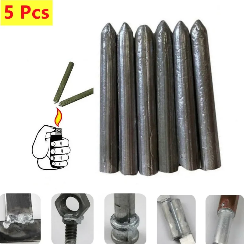 3/5pcs Low Temperature Easy Melt Aluminum Welding Rods Weld Bars Cored Wire 8cm for Soldering Aluminum No Need Solder Powder