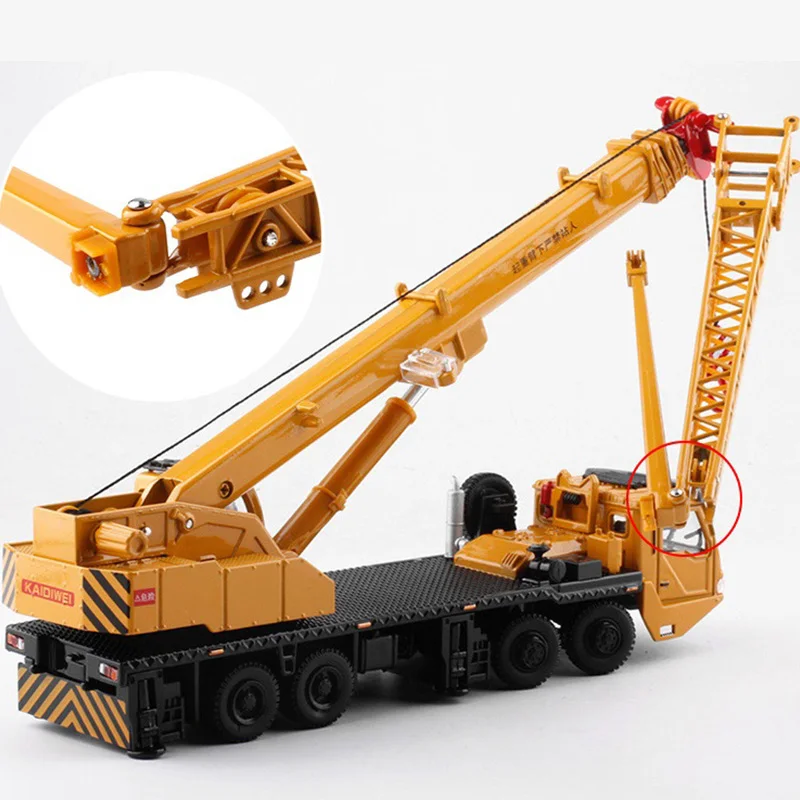 1:55 Mega Lifter Alloy Diecast Model With 4 Front Wheel Steering Linkage 360 Degree Rotate Work Platform Crane Children Gifts