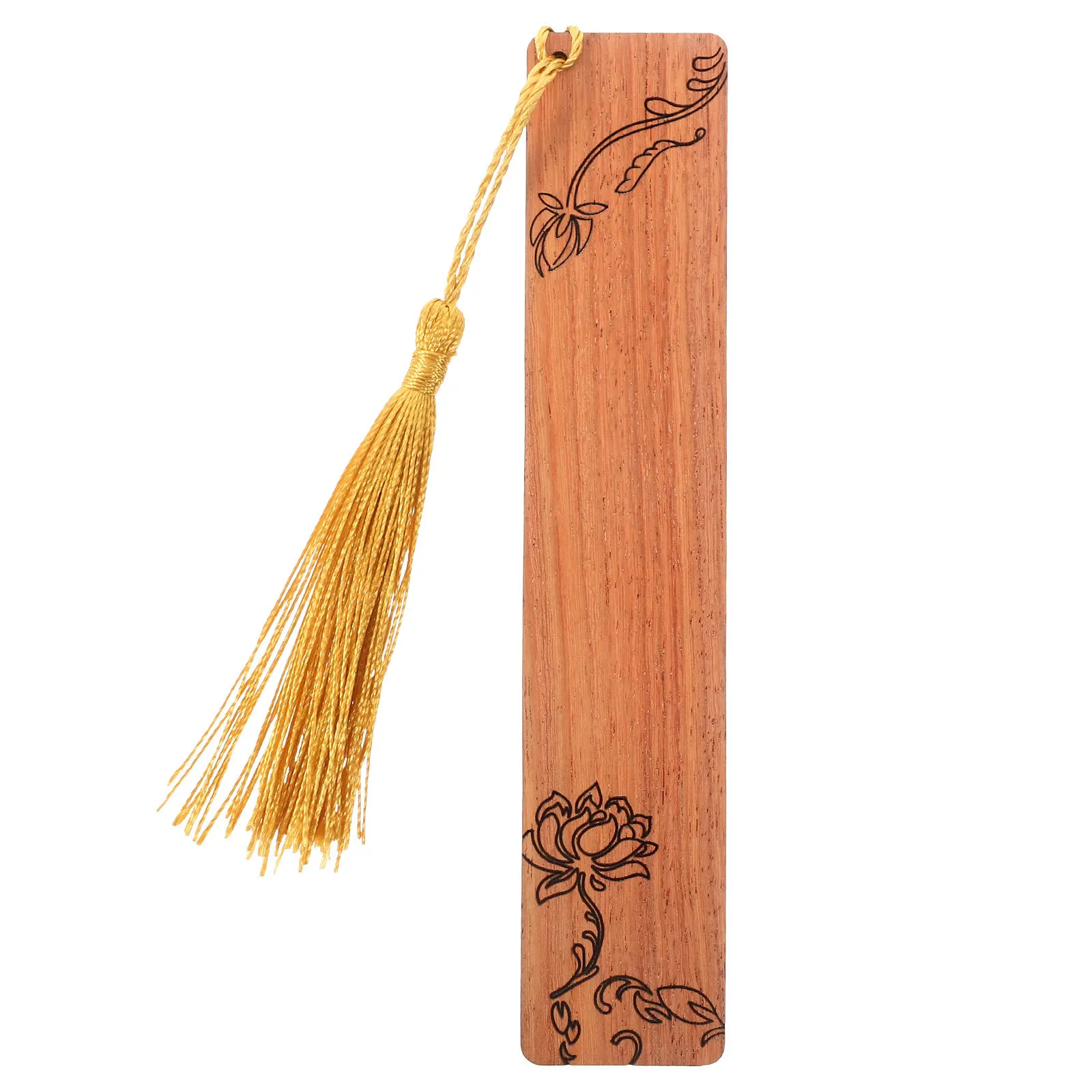 

Wooden Bookmarks Chinese Style Carved Page Marker Gift For Readers Vintage Wood Craft Tassel Decorative Bookmark Set