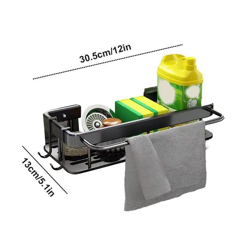 주방 싱크대 캐디 벽걸이 접시 배수 정리함, 주방 싱크대 액세서리, 욕실 발코니 아파트 기숙사