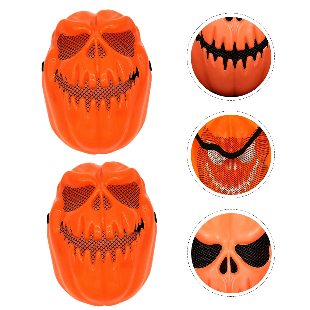 

4 Pcs Mask Pumpkin Make up Skull Stylish Masks Plastic Spooky Child Party Favors