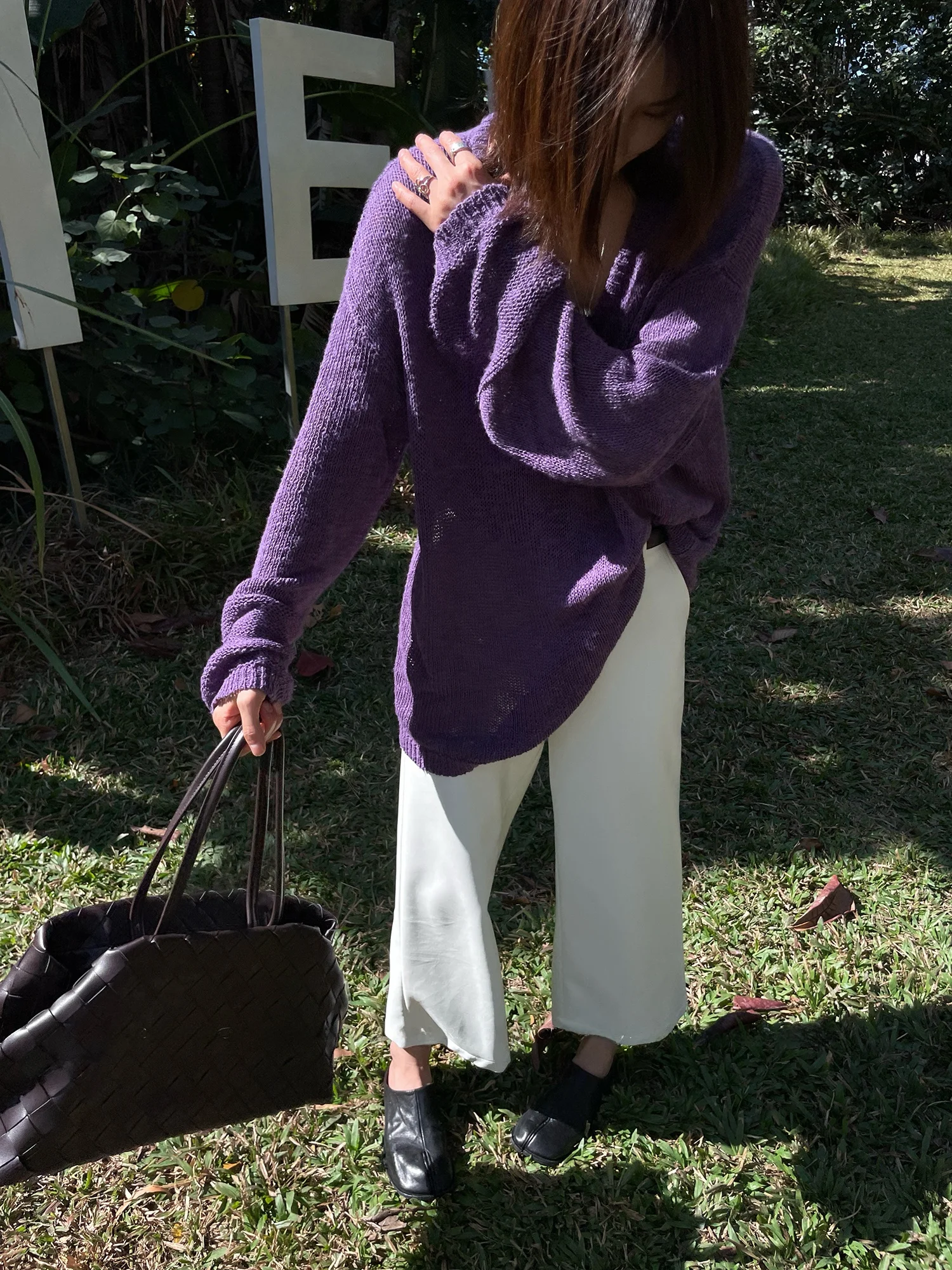 

JCCC adow Cotton 00 Knitted Long Sve round Ne T-irt Texture Sensation Meat Concealment Whitening Effectiven Casu...