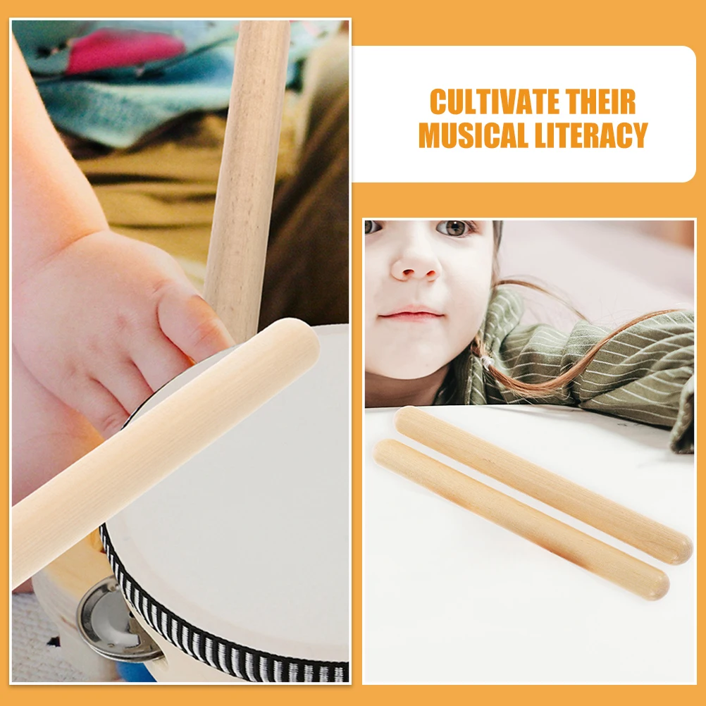 

4Pcs Kids Rhythm Sticks Wooden Percussion Musical Instrument Set For Classroom Development