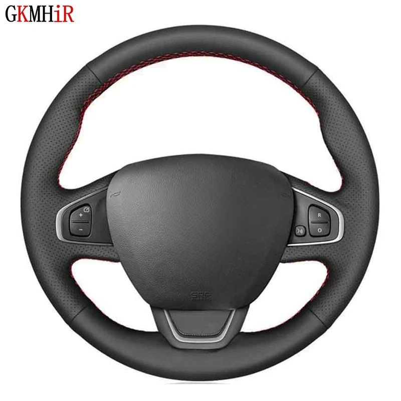 Car Steering Wheel Cover Black Artificial Leather Car Steering Wheel Covers For Renault Clio 4 (IV) Kaptur Captur 2016-2019