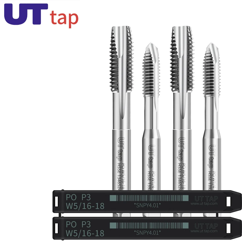 UT TAP HSSE British system Spiral Pointed Taps Tin Coating BSW1/8-40 3/16-24 3/16-32 5/32-32 7/32-24 7/32-32 1/4-20 5/16-18