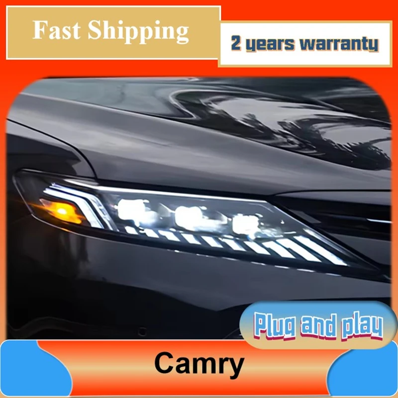 

Car Styling for Toyota Camry Headlight 2018-2024 Camry Headlamp DRL Turn Signal Low High Beam Projector Lens