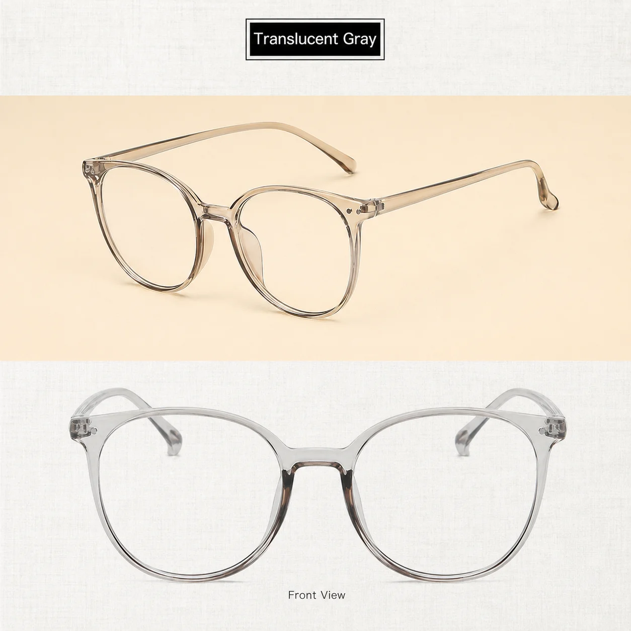 Vintage Eyeglasses Retro Full Rim Pc Frame Round Eyeglasses Frame Multiple Colors Blue Light Blocking Eyeglasses For Work Daily