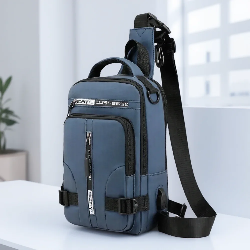 

Fashion Men's Outdoor Sling Crossbody Bag High Capacity Sport Bag for Travel Trendy Male Bag