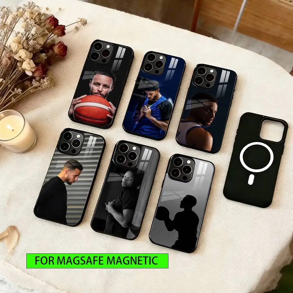 

Superstar Stephen Curry Phone Case For iPhone17,16,15,14,13,12,11 Plus,Pro Magnetic with Magsafe Wireless Charging