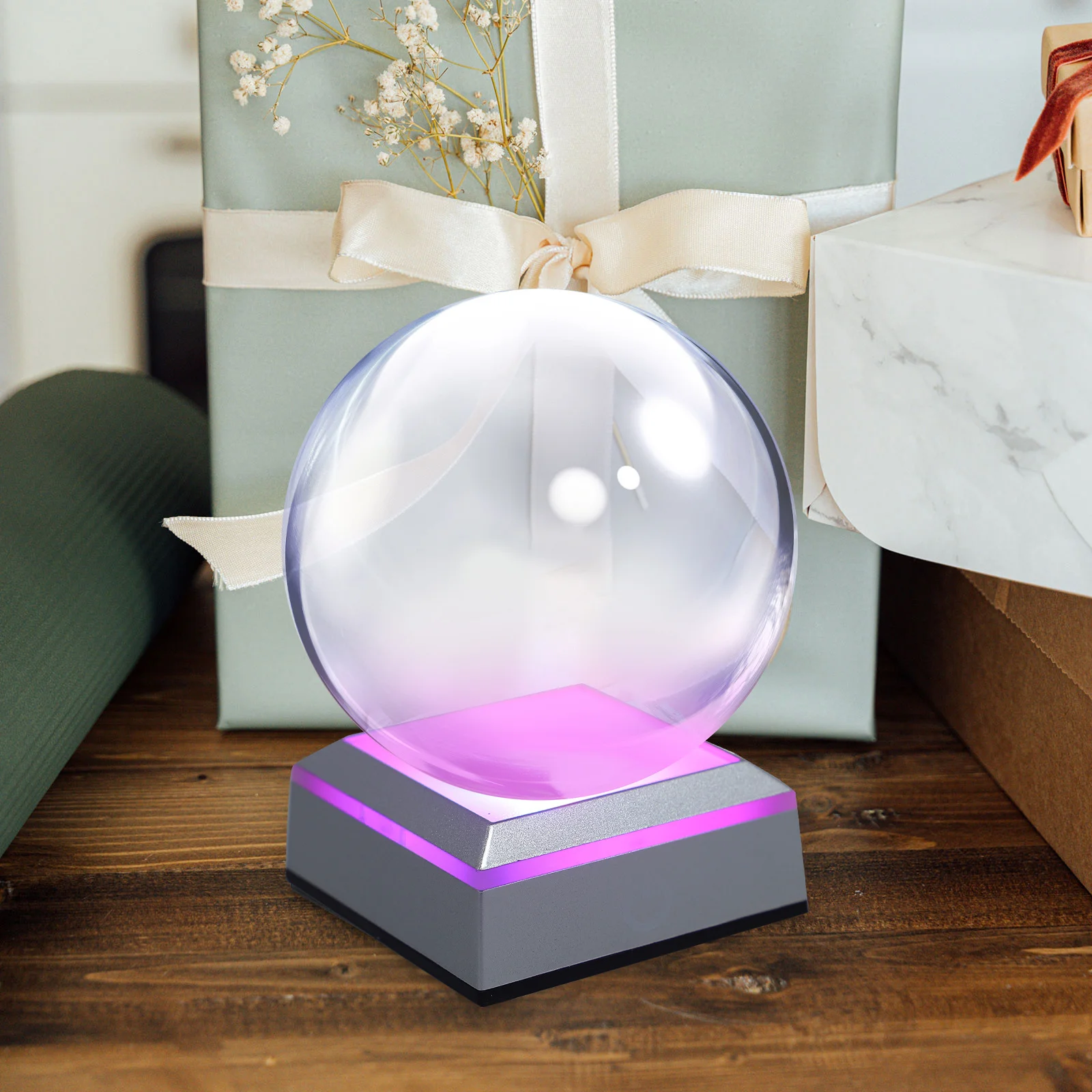 

1Set Crystal Craft Night Light Pyramid-Shaped Desktop Decor Adorable Home Lamp for Girl Bedroom Delicate Gift Ornament