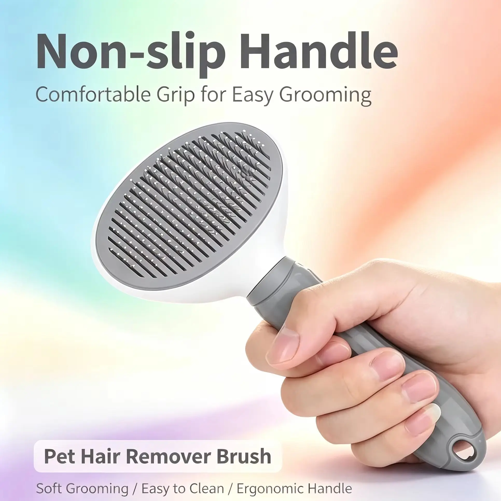 1p Pet Dog Brush Cat Comb Self Cleaning Pet Hair Remover Brush For Dogs Cats Grooming Tools Pets Dematting Comb Dogs Accessories