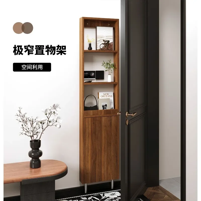 Duolemu language ultra-thin door shelf, entrance entrance bookshelf is extremely narrow, no punching, dining side cabinet pictur
