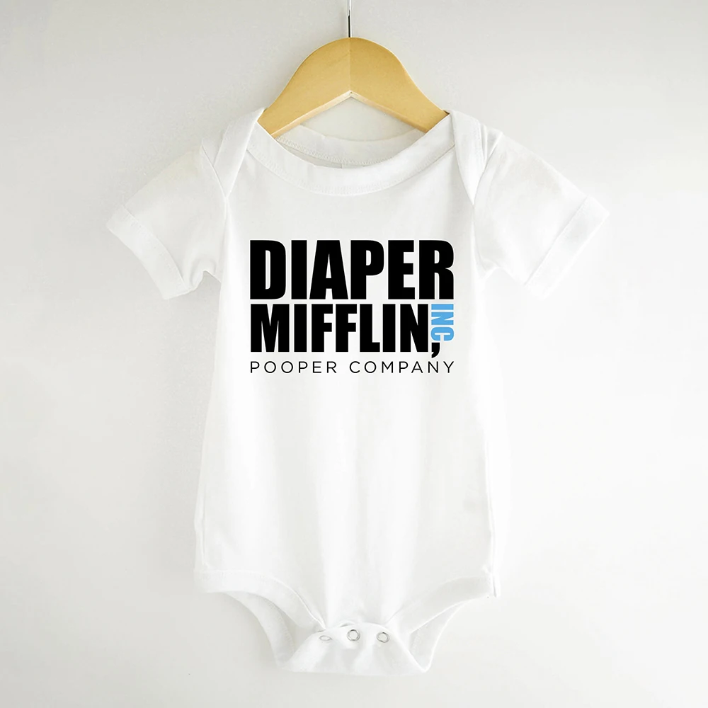 

Diaper Mifflin Pooper Company Baby Bodysuit The Office Baby Romper Funny Baby Bodysuits Girls Boys Cute Clothes Toddler Gift