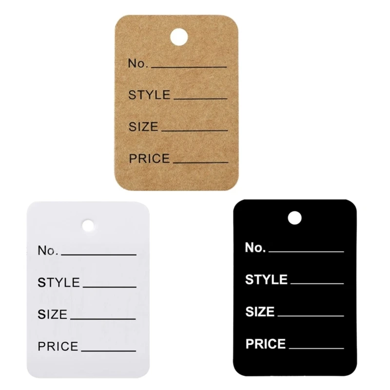 

517F 1000 Pcs Pre-Printed Perforated Price Tags Merchandise Marking Tags Clothes Price Label for Clothes Retail Store