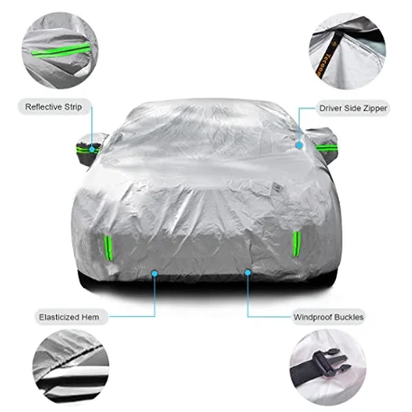 

outdoor Waterproof Sun Auti-UV 6 layers Car Cover Protect from Rain Sun Snow Dust Indoor Outdoor