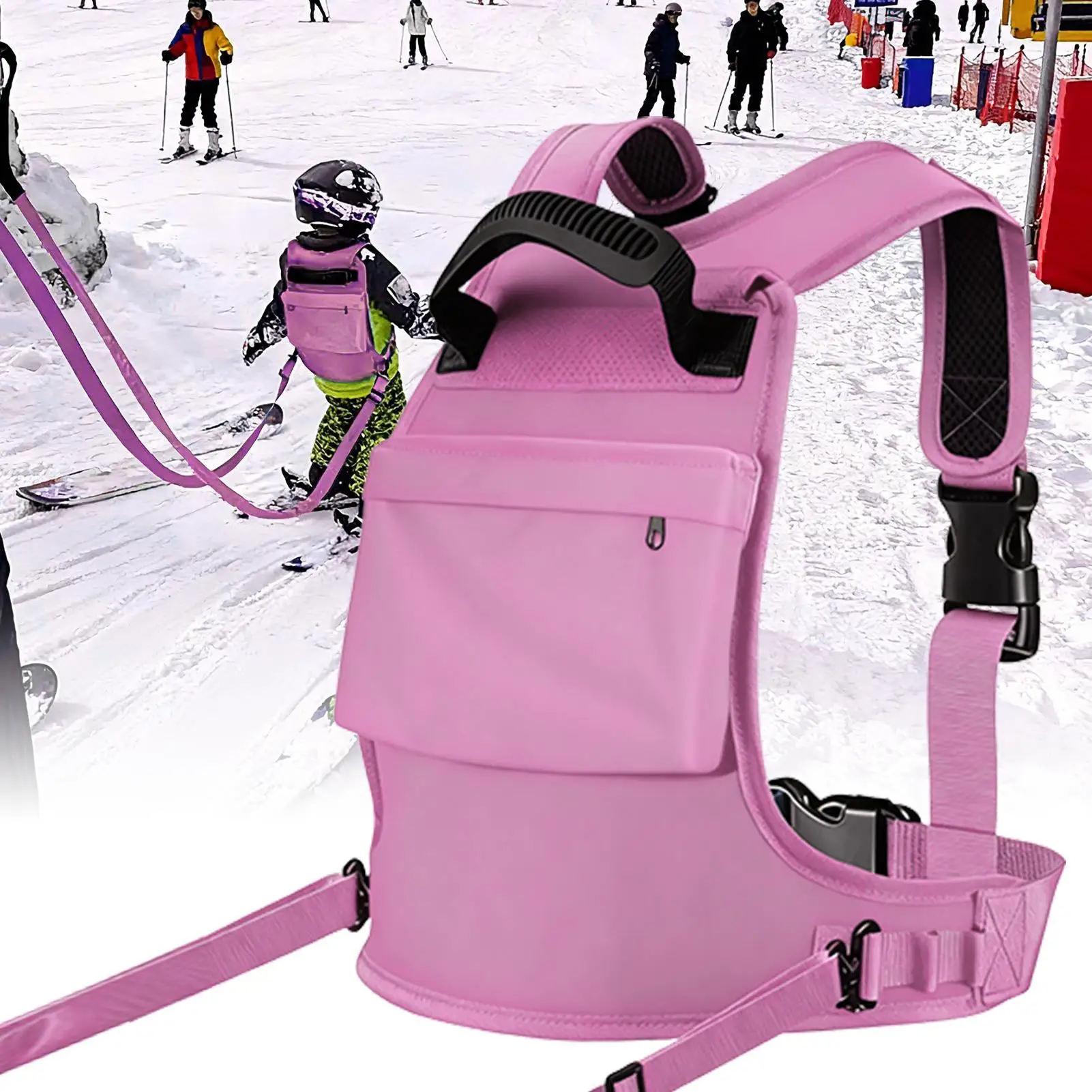 حزام التزلج للأطفال للتحكم في السرعة، مقاود ممارسة الرياضات الشتوية الواقية، مدرب التزلج على الجليد للأطفال