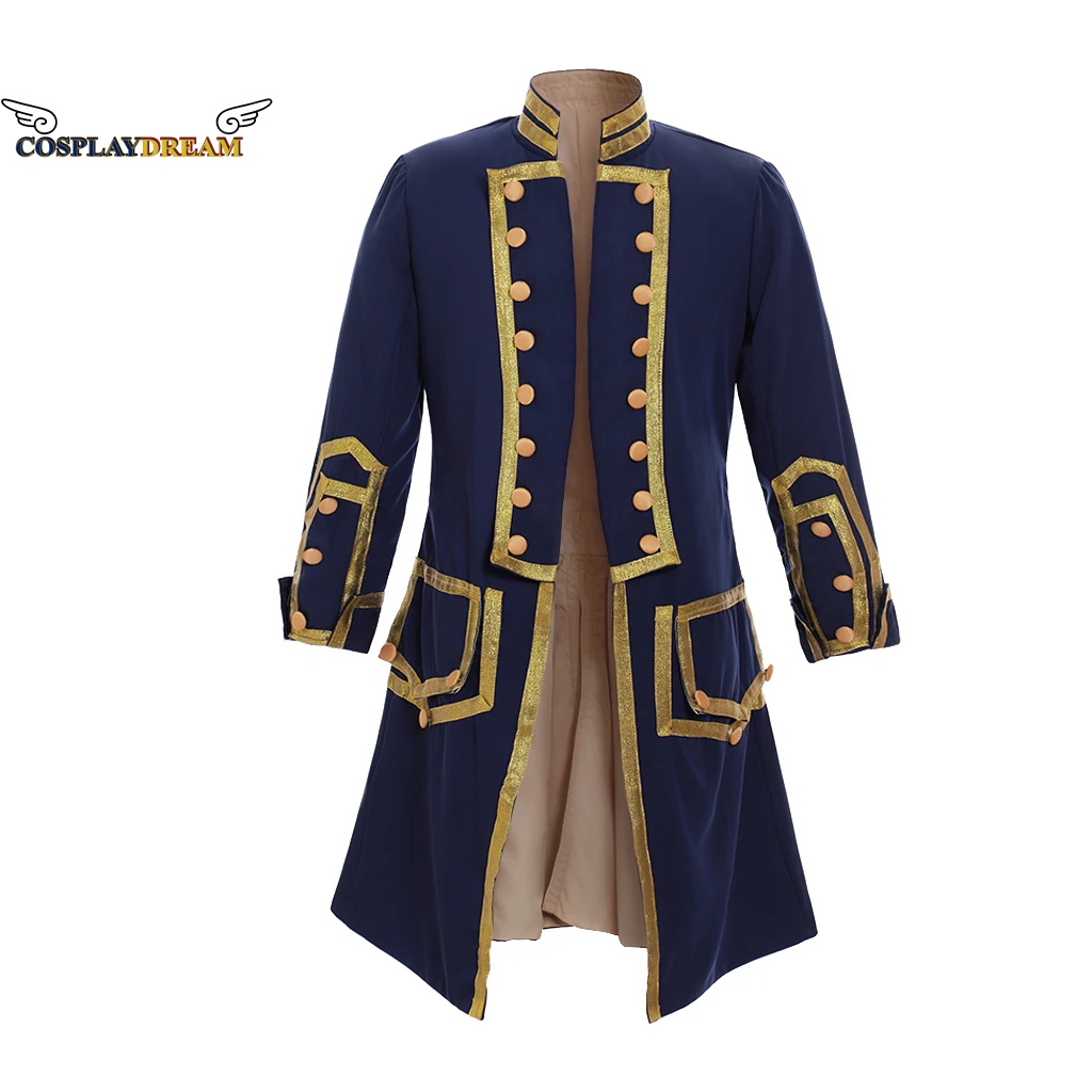 

18th Century Men's Royal Military Navy Uniform Jacket Tailcoat Medieval Men's Regency Jacket Coat Military Officer Uniform