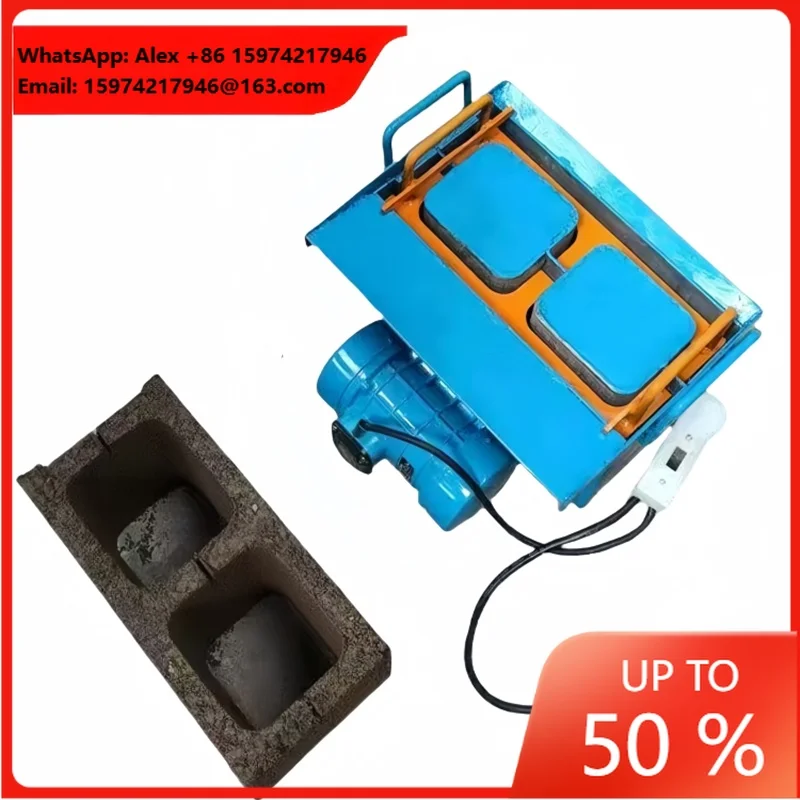 Simple Electric Manual Unfired Brick Production Line Machine High Output Easy Operation Hollow Interlocking Concrete Block Mold