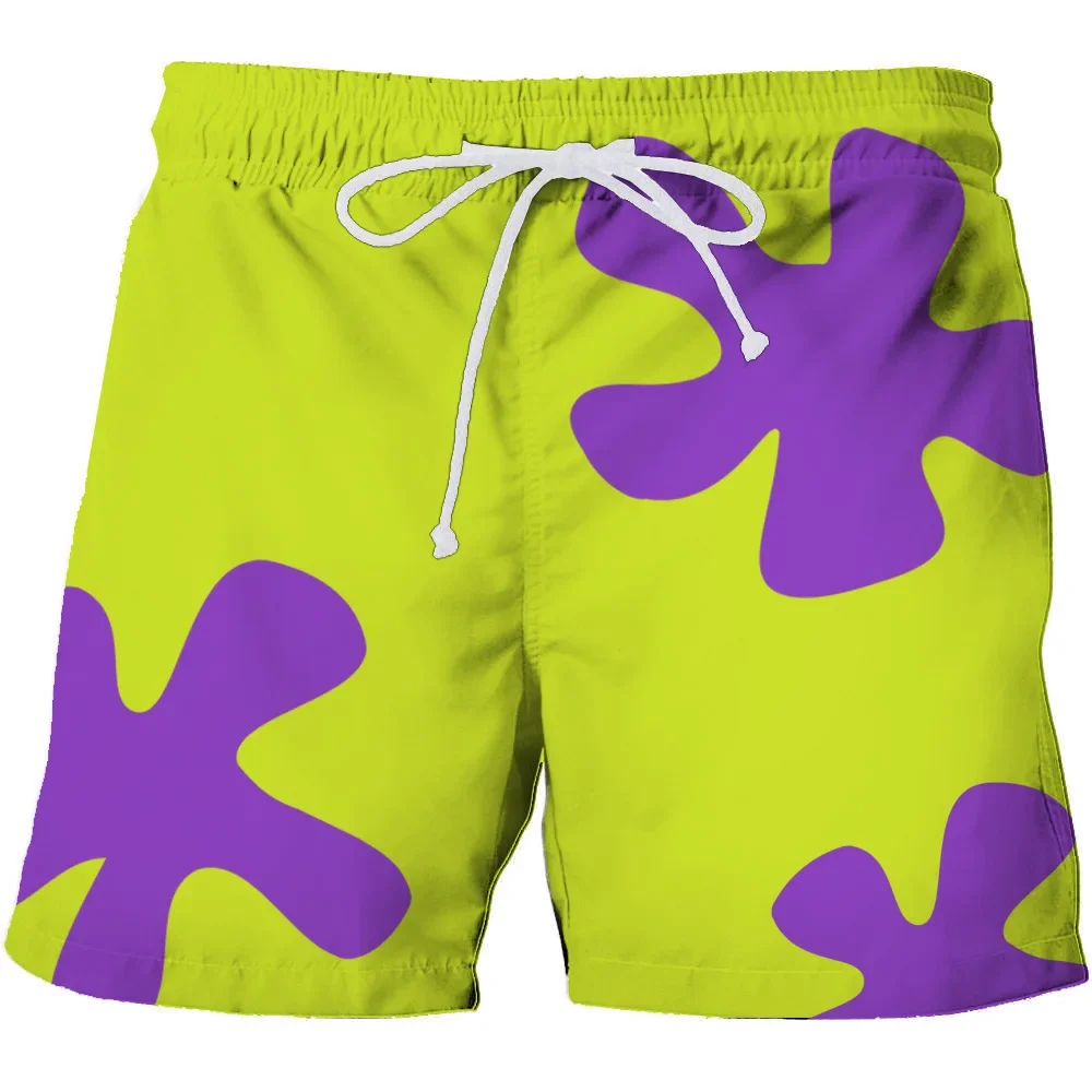 Kid's casual Patrick Star shorts fashion superstar same style 3D digital printed beach pants children's shorts green kids shorts