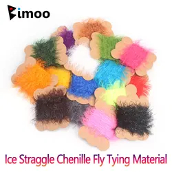 Bimoo 2pcs=10m Ice Straggle Chenille Fly Tying Material For Tying Tube Fly Buggers mini Lures Leech Streamers Sea Fishing Lures