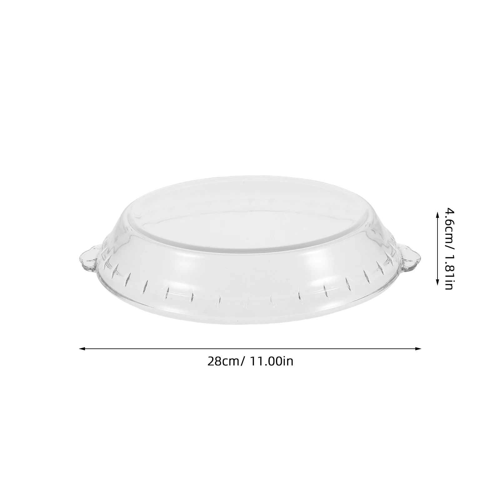 Plato de cristal para pastel de 10 pulgadas, apto para microondas profundo, plato para hornear, horno, vaporizador, cubierta para alimentos, resistente al calor, apto para lavavajillas, aperitivos, 1 ud.