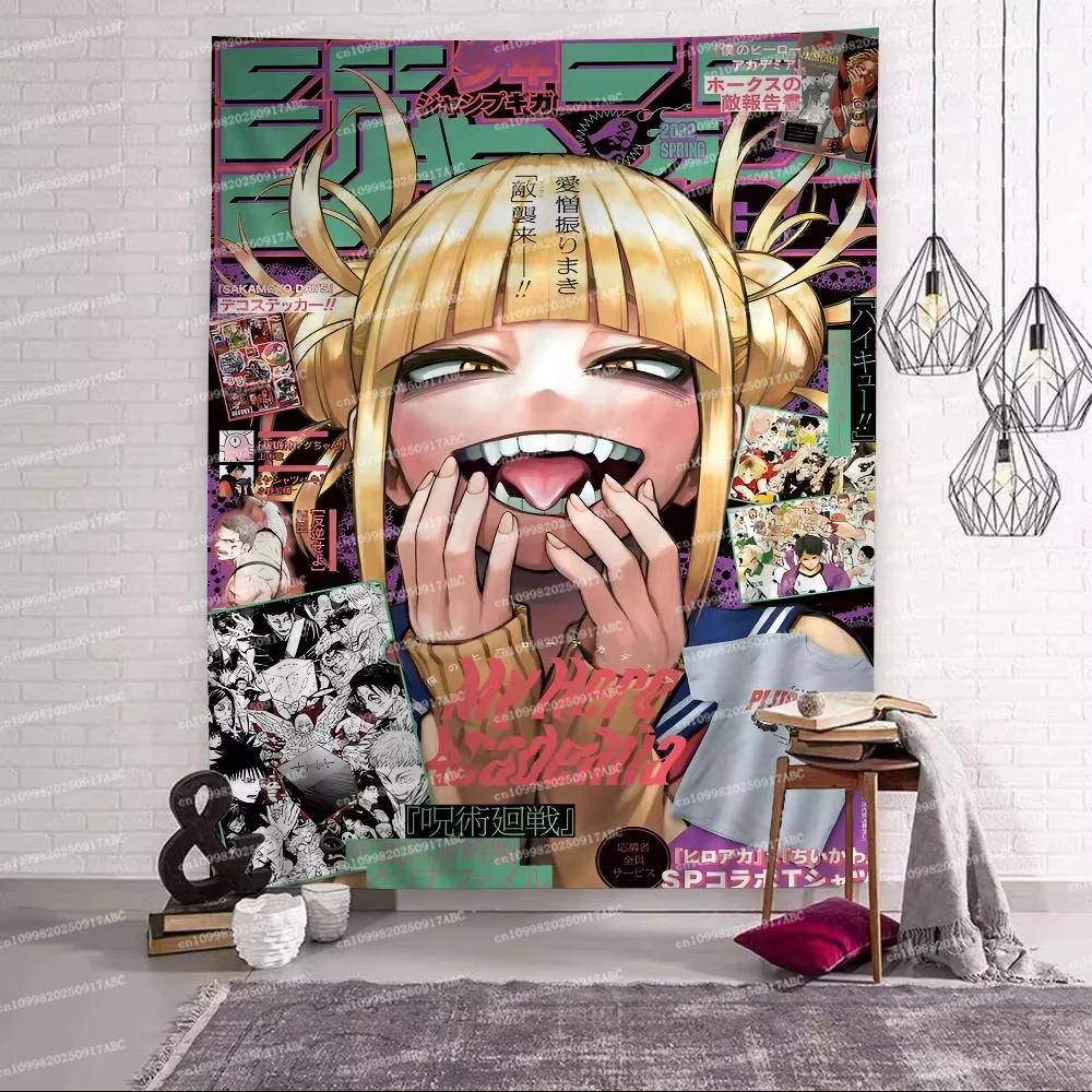 Wall Tapestry VIKAMA My Hero Academia Tapestry Anime Surrounding Bedroom Study Room Dormitory Game Room Decoration Home Tapestry view 6