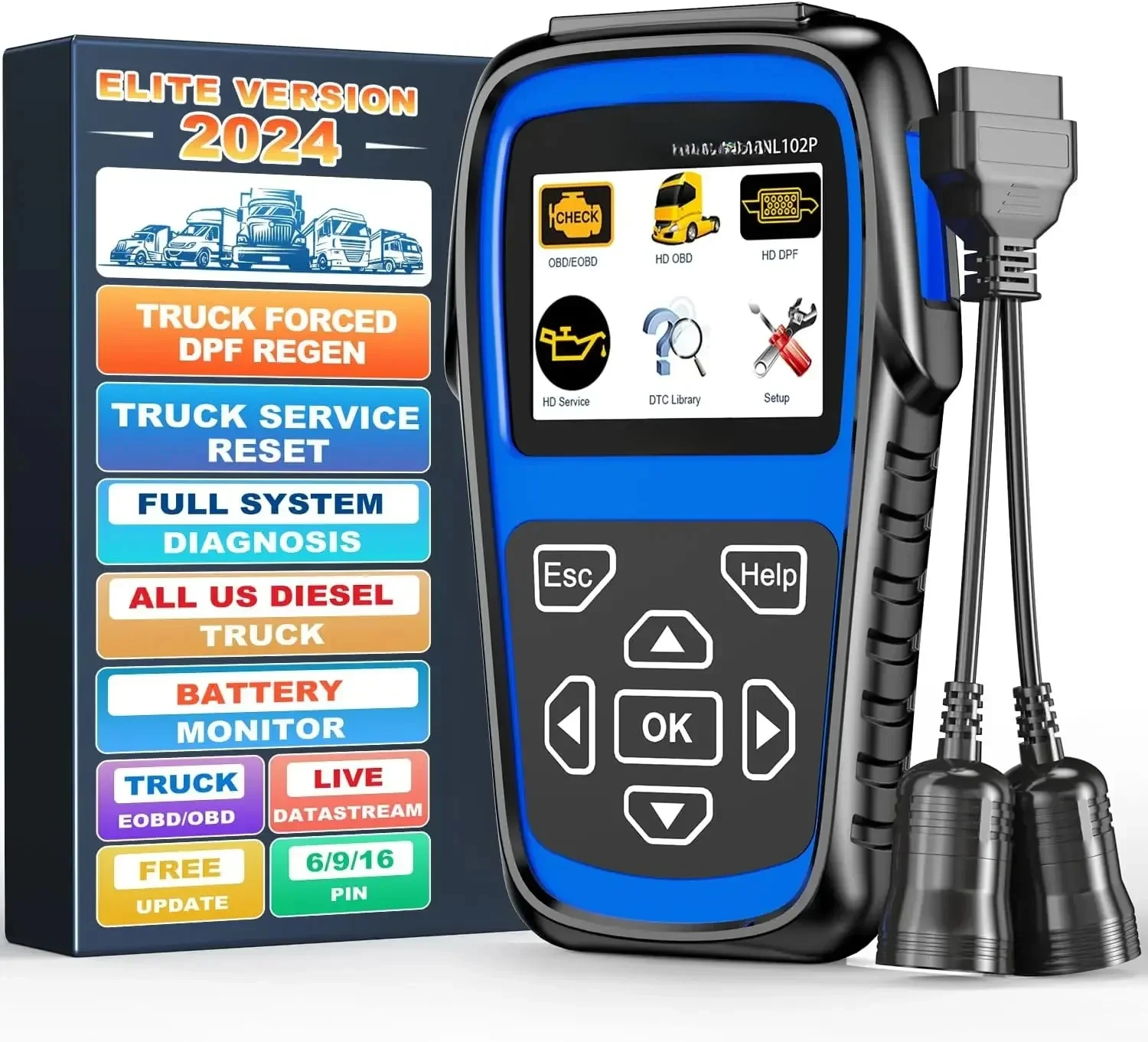 Tool Force DPF Regen Tool HDOBD/EOBD Diagnostic Scanner with Oil Reset