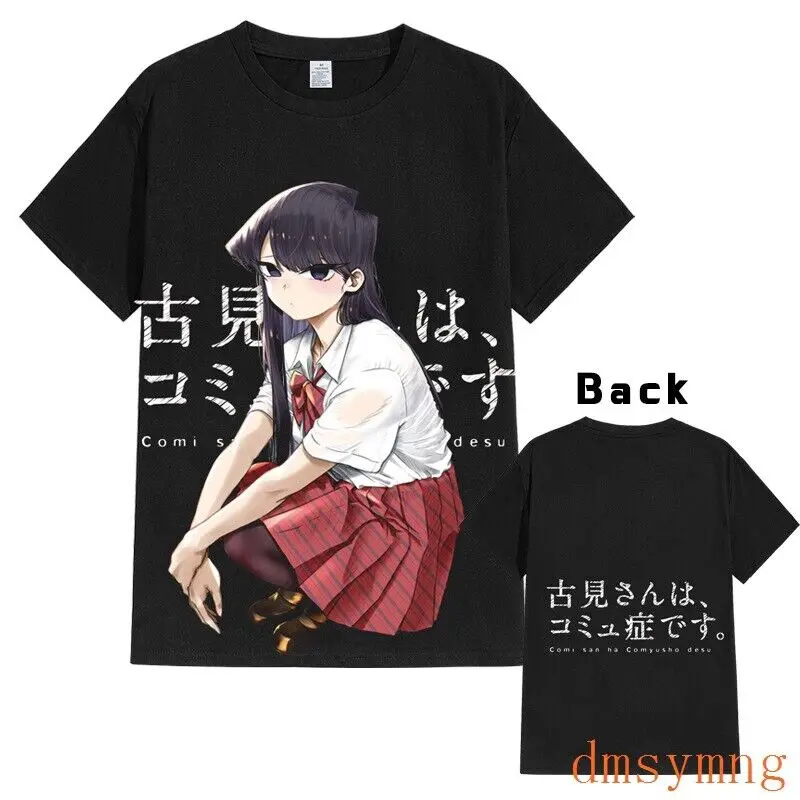 Komi-san Wa Komyushou Desu Anime Unisex T-shirt Summer Short Sleeves Tops Tee