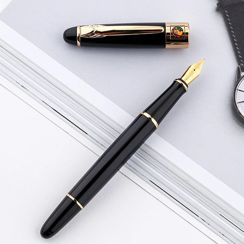 Picasso 89 14K Gold Nib Metal Elegant Fountain Pen Fine Nib Black Collection Writing Gift Pen With Original Gift Box