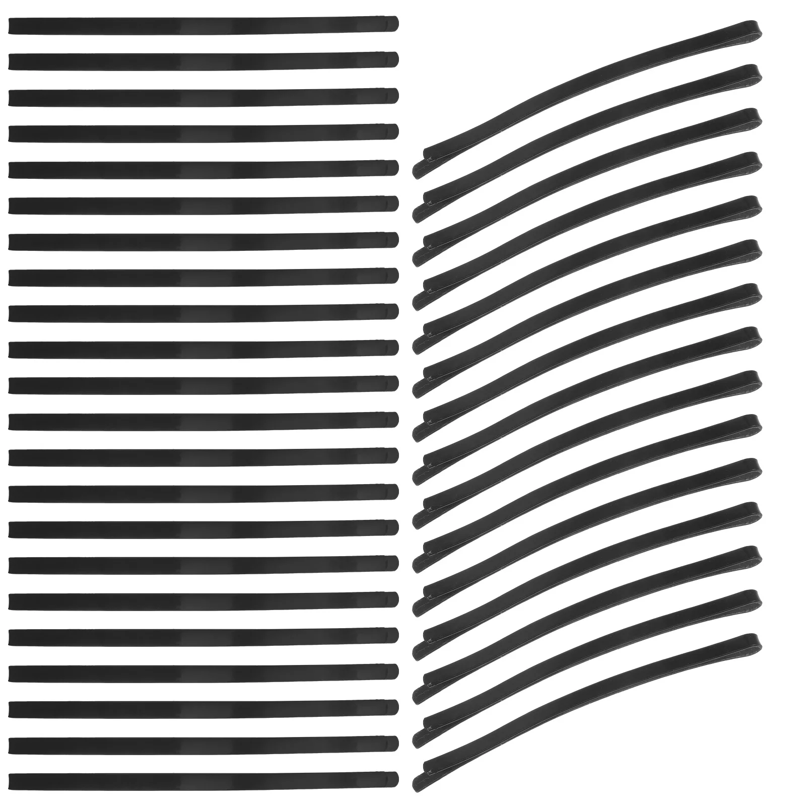 

100pcs Curved Bobby Pins 3.34" Non-Slip Super Grip Metal Hair Barrettes For Thick Long Hair Updos Chignon Styling