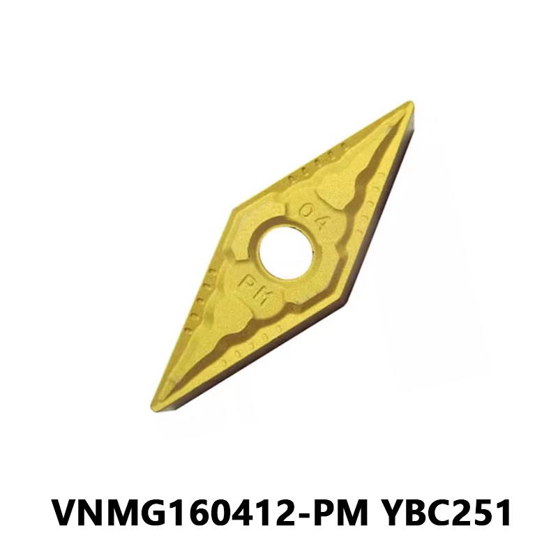 

100% Original VNMG160412-PM YBC251 Carbide Inserts CNC Lathe Cutting Turning Tool VNMG160412 VNMG Turning Blades High-Quality