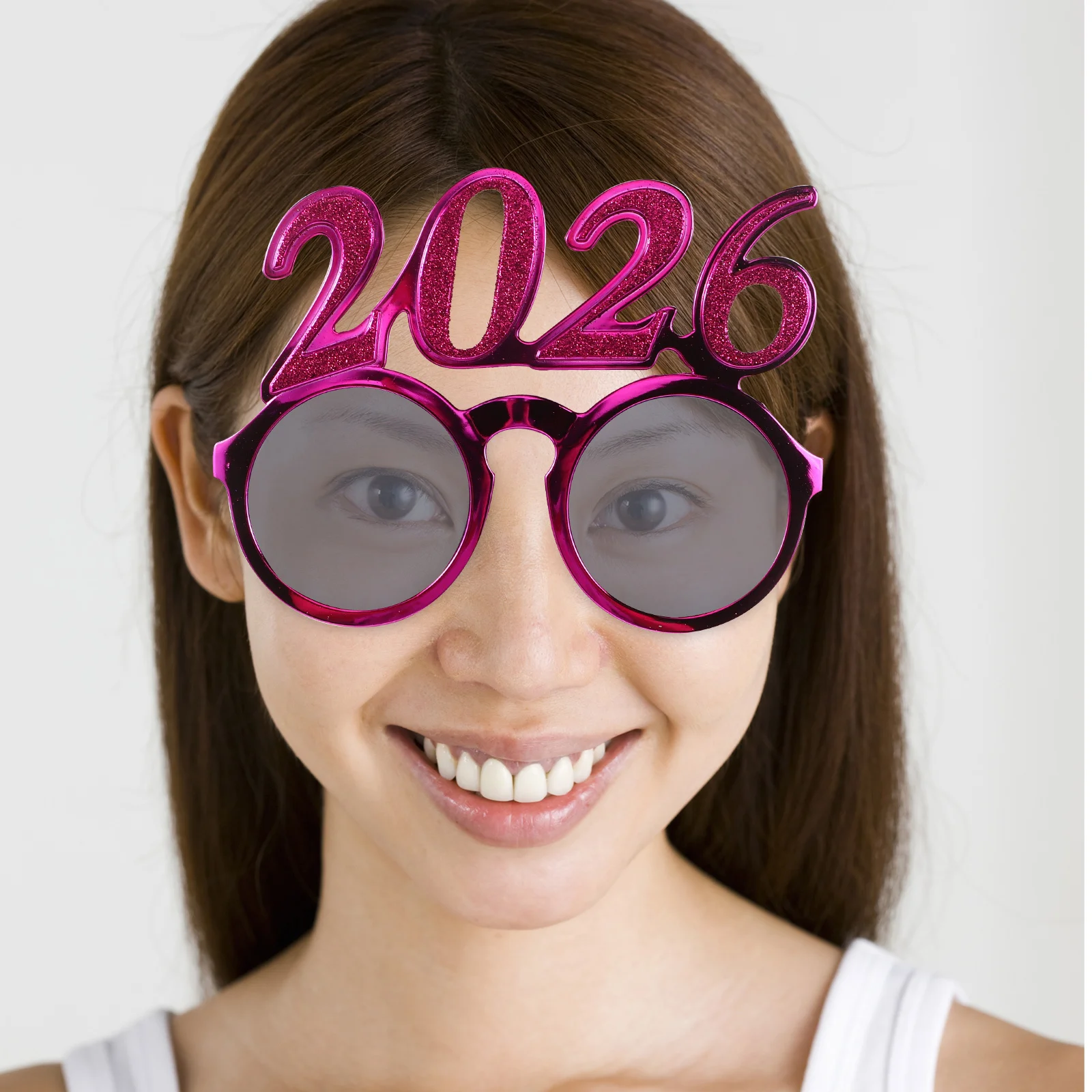 

4Pcs 2026 Graduation Glasses Sparkly New Year Party Eyewear for Photo Booth Props Eve Celebration Festive Number Accessories