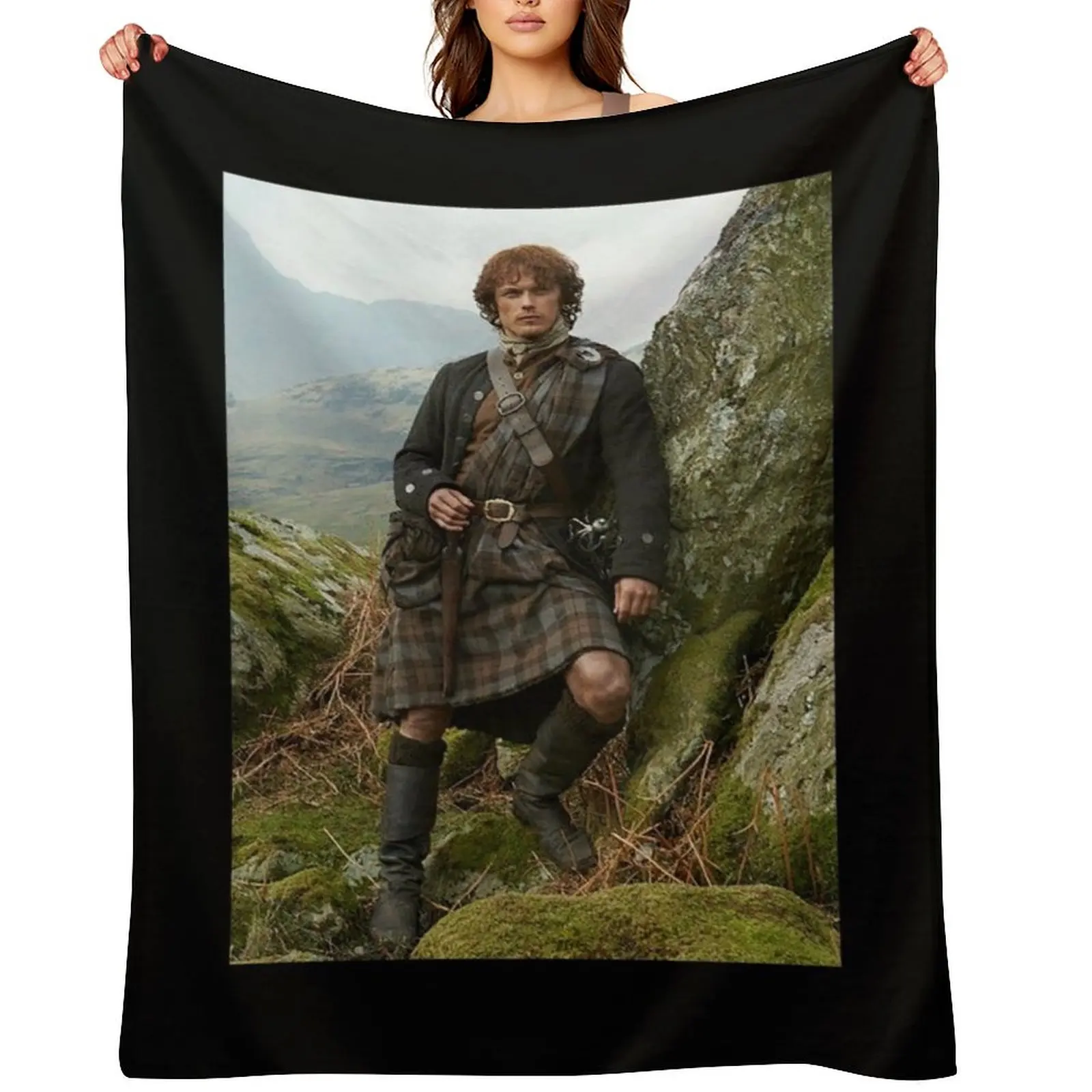 

Pose Cool Throw Blanket Plaid Flannel Fabric Plush Soft Big Blankets