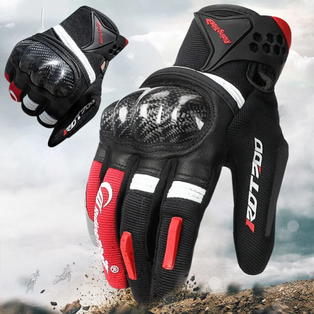 

Motorcycle Gloves for Men Women Carbon Fiber Breathable Touchscreen MTB Road Racing Riding Gloves Full Fingner Motorbike Gloves