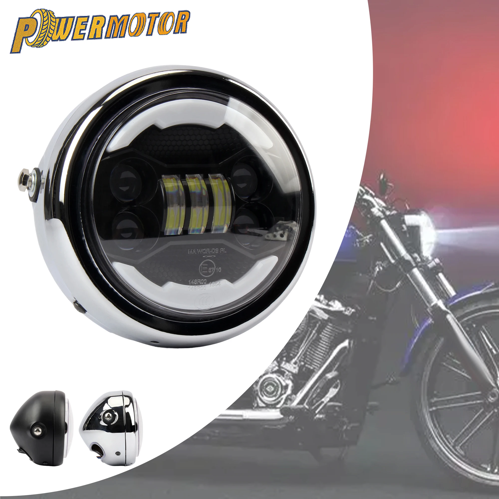 

5.75" Inch Motorcycle LED Headlight For Harley Dyna FXD Sportster XL1200 XL833 Custom Moto Headlamp Bracket Housing Lights