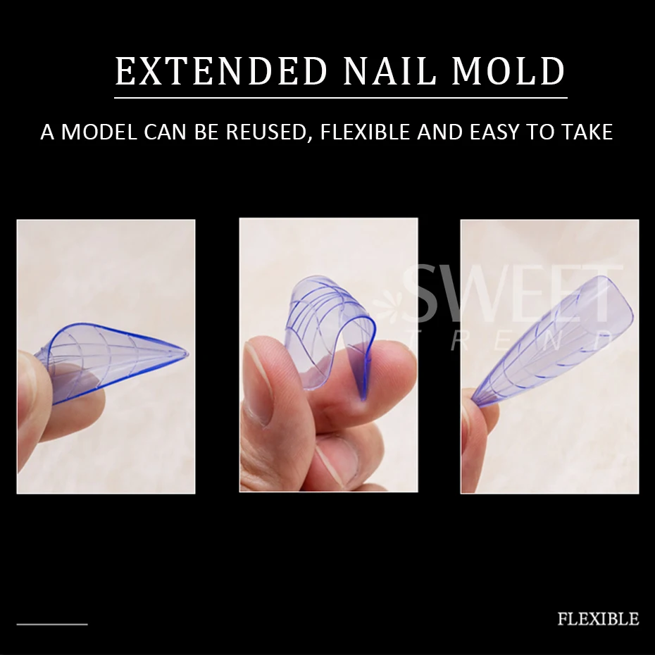 แบบฟอร์มต่อเล็บ 288 ชิ้น/กล่อง สำหรับเล็บเจลยูวี โพลีเจล ต่อเล็บปลอม ทำเล็บอะคริลิค