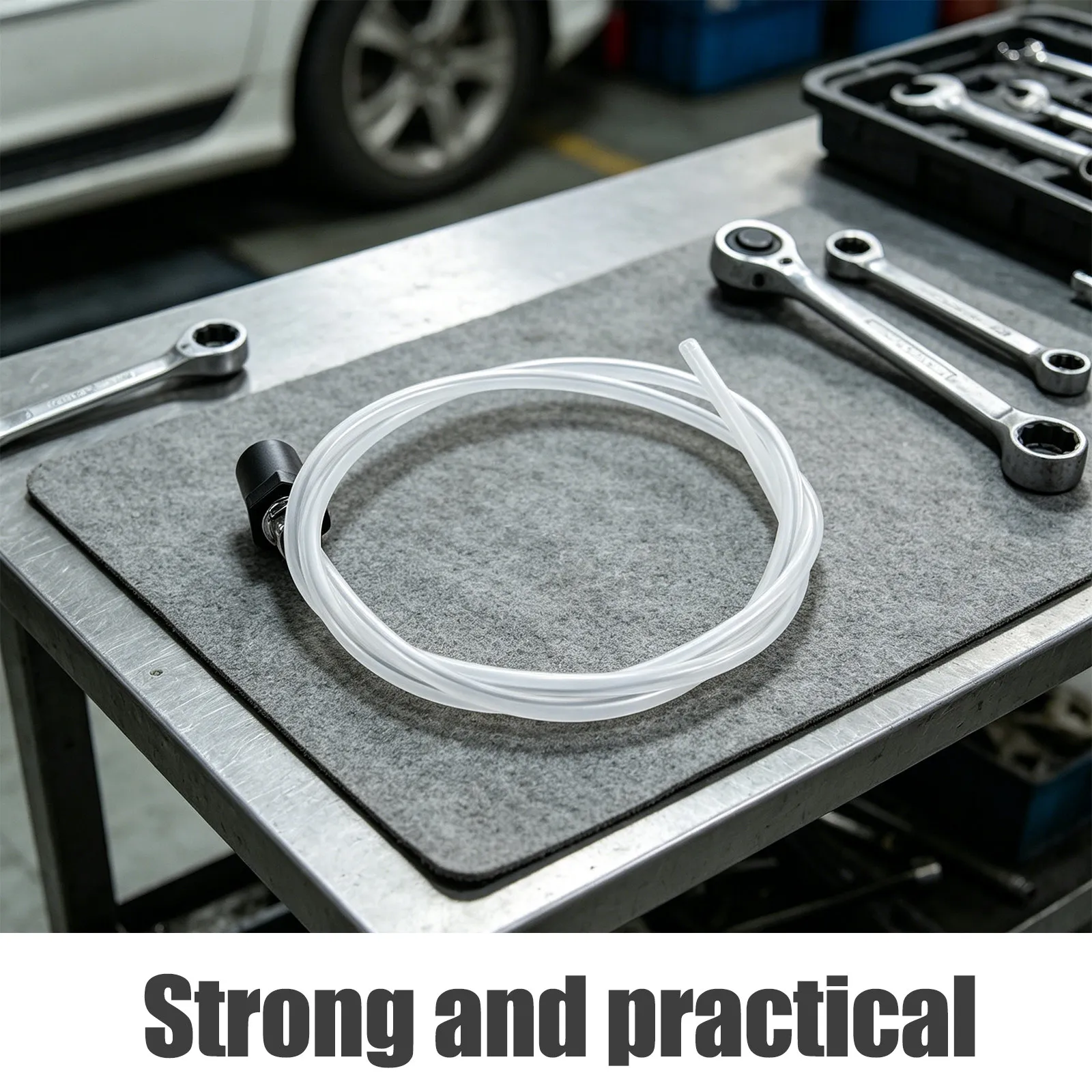 Automotive Fluid Extractor Tube 47 Inch Plastic High Temperature Resistant Oil Extraction Hose for Engine Oil Suction and