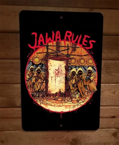 Jawa Rules Black Star Sabbath Wars Parody  Metal Wall Sign