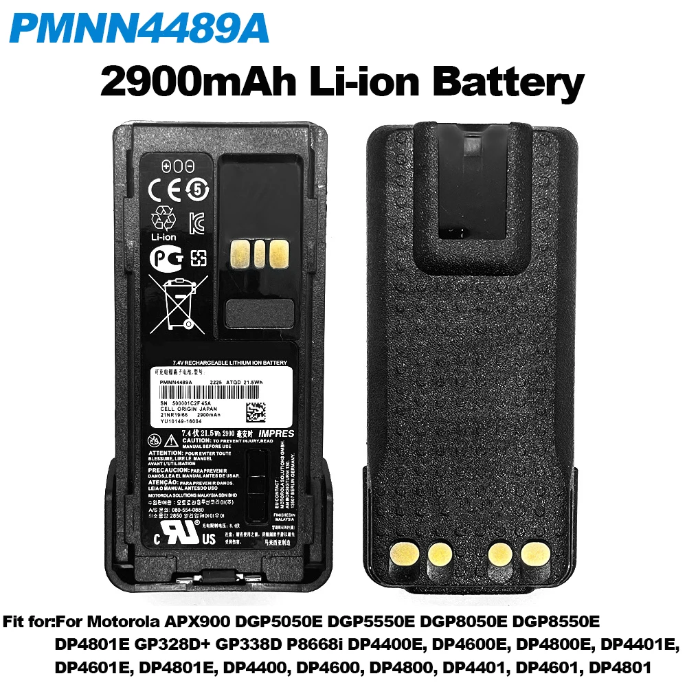 PMNN4489A Walkie Talkie Li-ion Battery 2900mAh For GP328D   GP338D XIR P8668/P6600 APX900 DP4800E DP4400 DP4600 DP4801