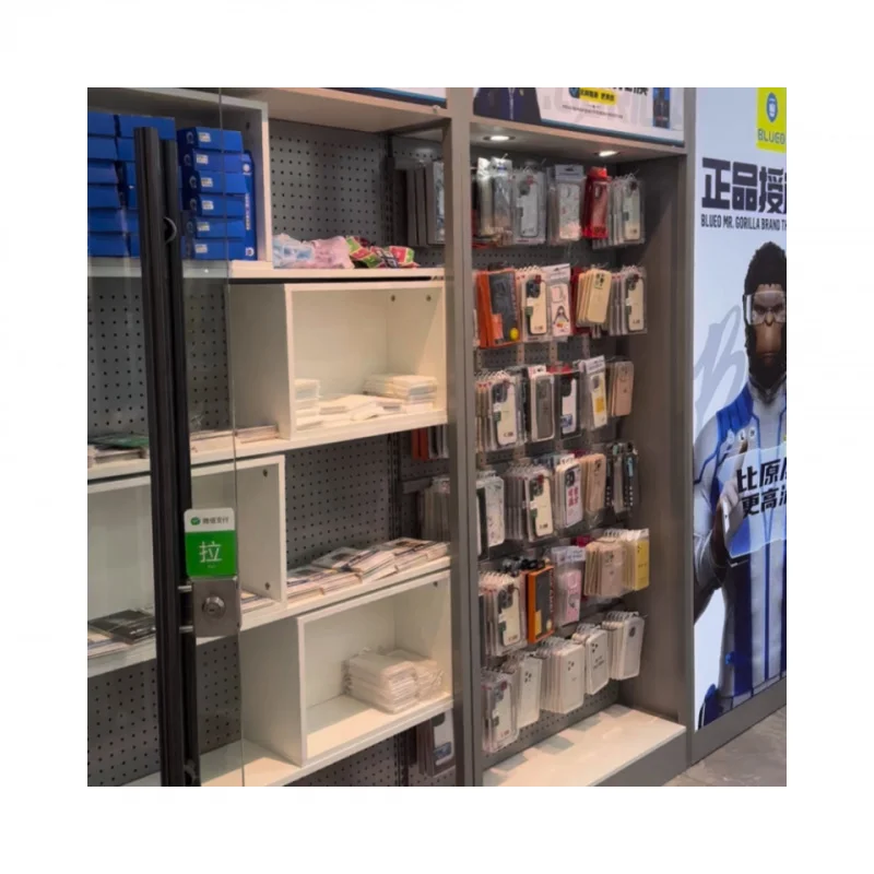 custom.Custom Modern Accessories Soft LED Screen Vitrine Mobile Phone Display Showcase Shopping Mall Kiosk High-Tech