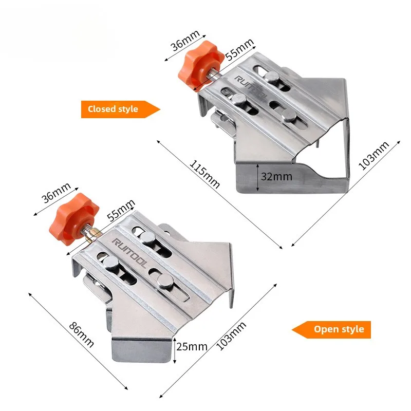 Stainless Steel Right Angle Clamp Woodworking Quick-joint Fixture 90 Degree Fixed Clamp Frame Woodworking Clamping Tool