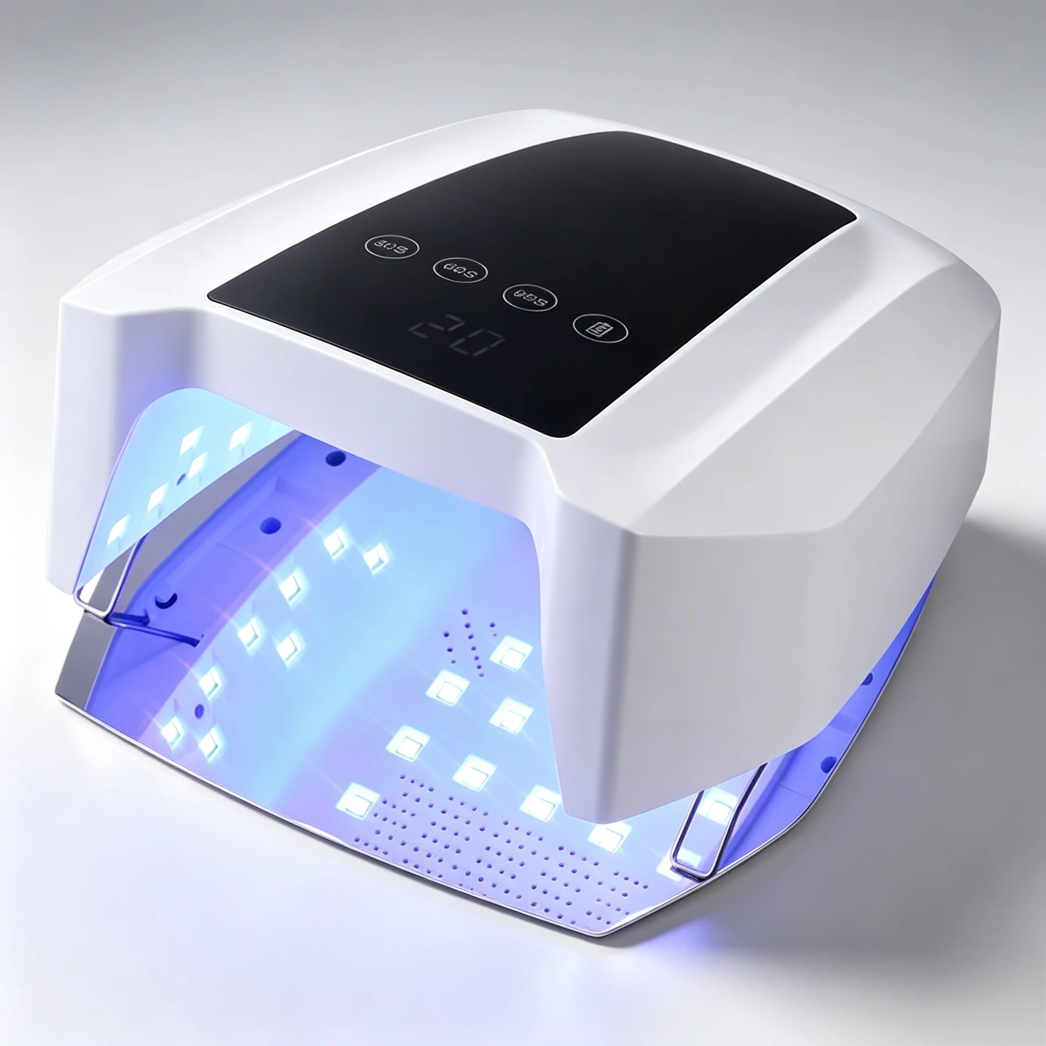Professional 72W Wireless Rechargeable UV LED Nail Dryer Cordless Portable High Power Gel Curing Lamp For Home Salon Use